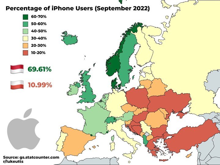 iPhone kullanıcılarının en yüksek olduğu ülkeler sıralandı